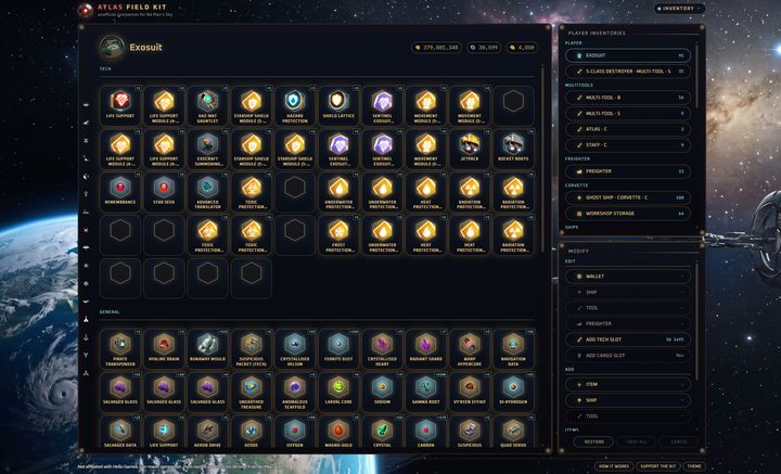 Atlas Field Kit Inventory mode
